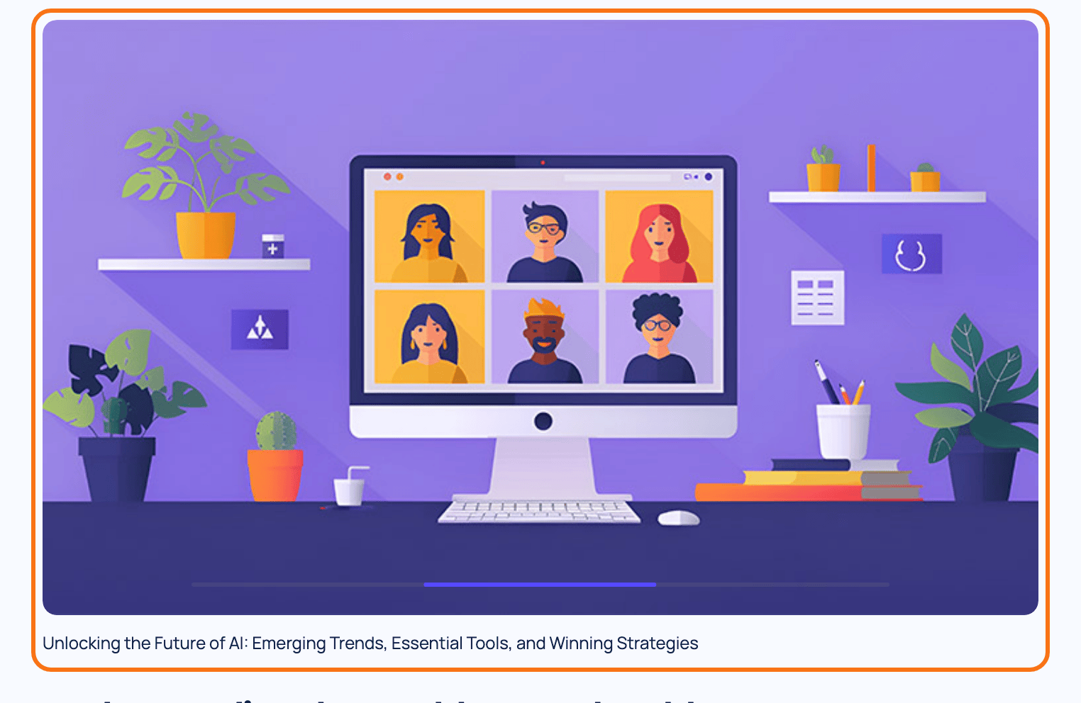 An Image Slider – Ruby block in a post, outlined in orange: one photo filling the slide, the slider scrollbar along its bottom edge and the caption below